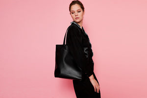 Andrea Tall Tote - Black