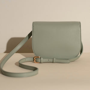 Hamilton Round Cross-body - Nude Emerald