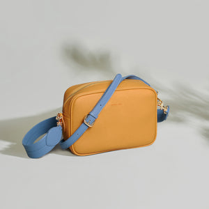 Grace Cross-body - Mustard / Nude Blue
