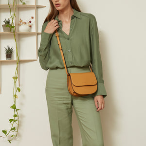 Hamilton Round Cross-body - Nude Emerald [Sample Sale]