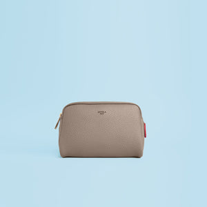 Zuri Cosmetic Pouch [Signet] - Light Mud Gray