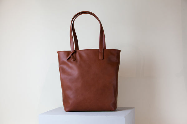 Andrea Tall Tote - Orange Brown
